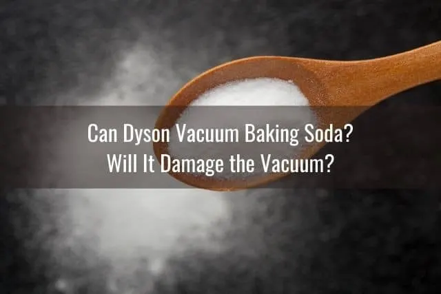 Baking soda on a wooden spoon
