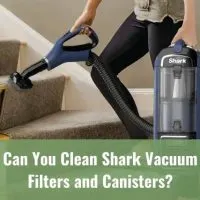Person using a handheld vacuum cleaning carpet stair steps