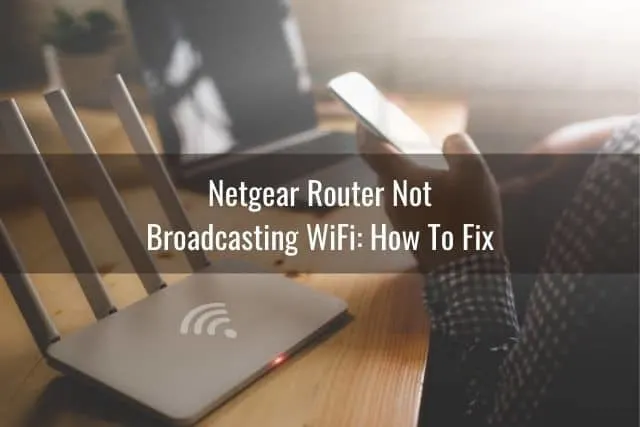 Router with a watermark image of WiFi signal on device