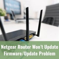 Back of a router with antennas up