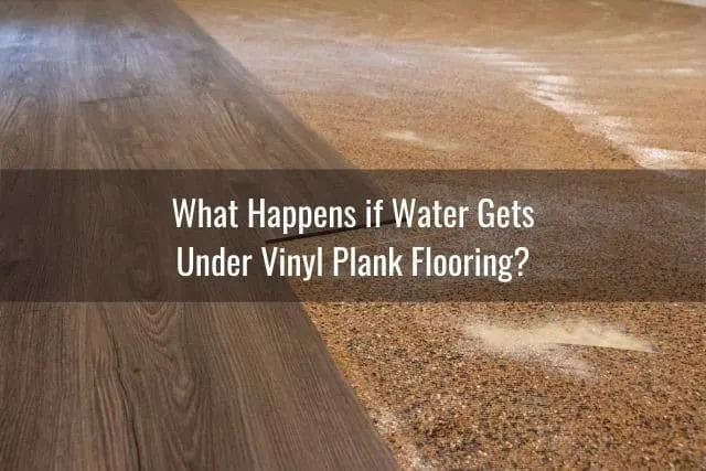 Vinyl planks being installed