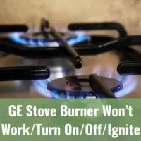 Close up of gas stove burner