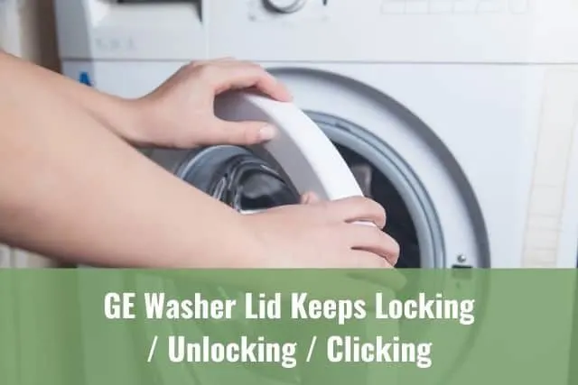 Washing machine door being opened