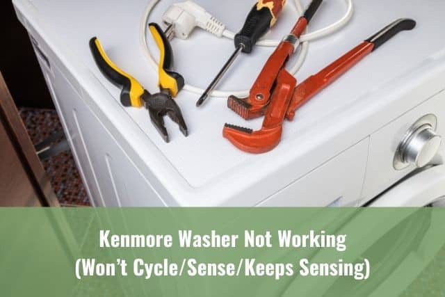 Tools on top of washing machine
