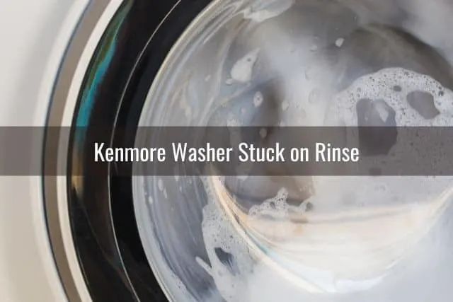 Laundry machine in rinse cycle