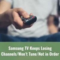 Guy in white Tshirt changing TV channels with a remote