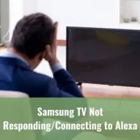 Guy frustrated at TV