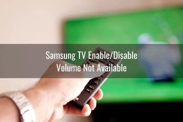 Hand holding TV remote