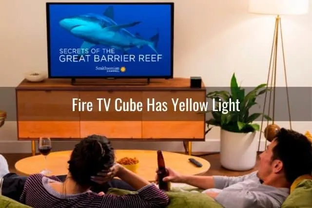 Watching a move on a TV