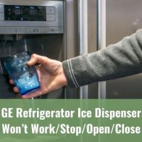 Cup under fridge ice dispenser