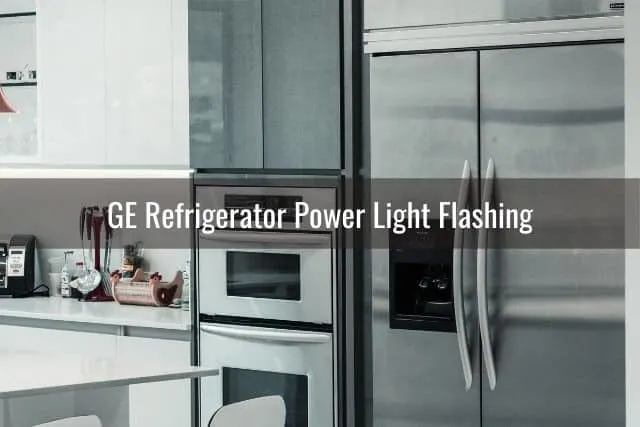 Silver fridge in kitchen