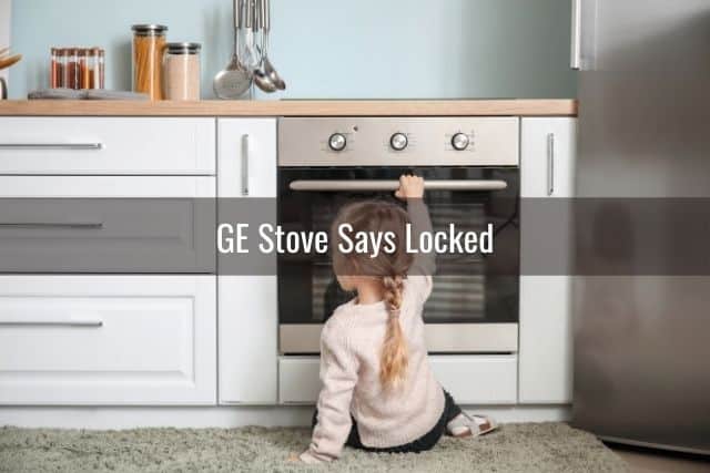 Child trying to open stove door