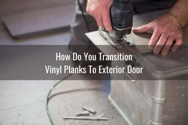 Saw cutting vinyl floor plank