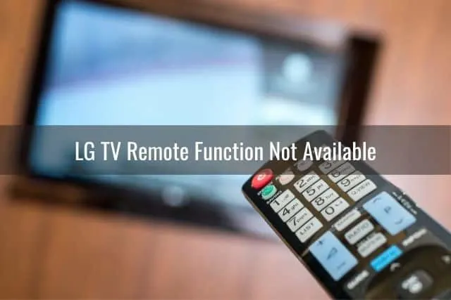 TV remote pointed at screen