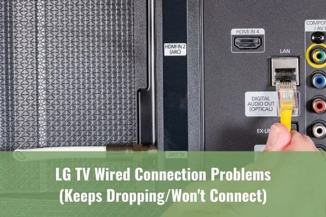TV rear connection ports