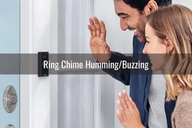 Couple on video camera doorbell