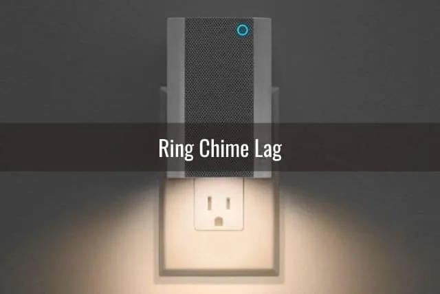 Doorbell chime lighting up at night