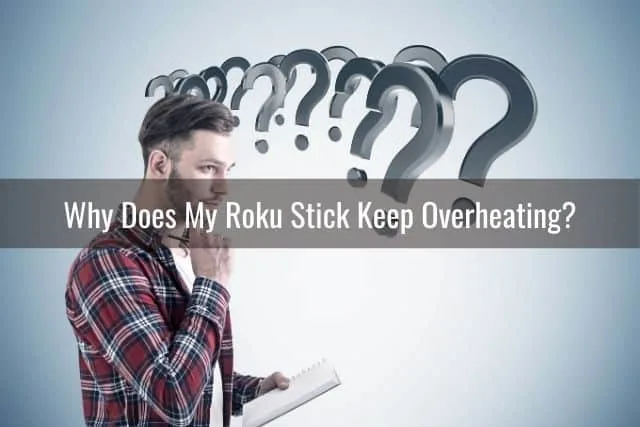 A thinking male with floating images of question marks around his head