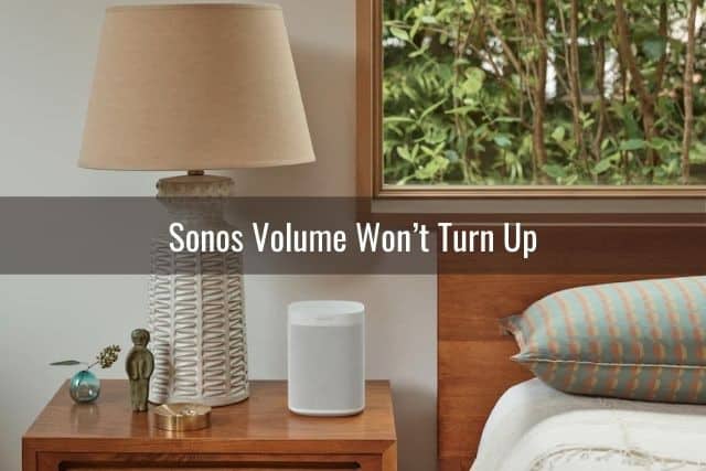 Home portable speaker sitting on night stand