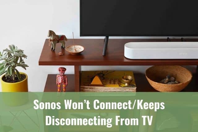 Tv and sound bar speakers in living room
