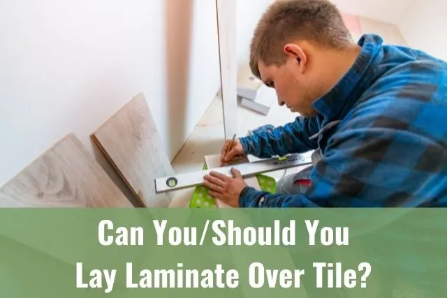 Male measuring laminate floor plank