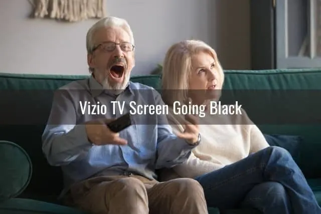 Frustrated male watching TV