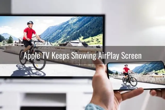 TV and phone mirroring content on their screens