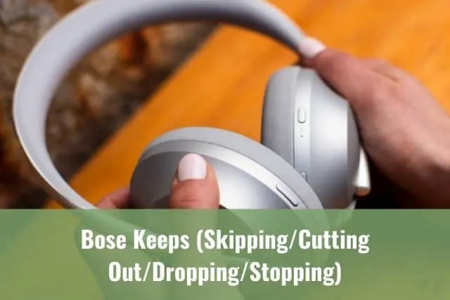 Over the ear headphones being placed on the table