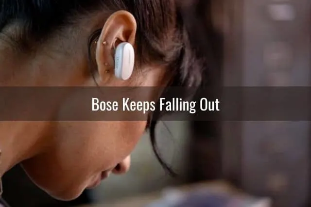Female with white earbuds
