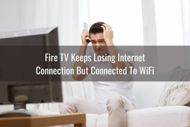 Frustrated male watching TV