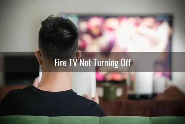 Young male watching TV