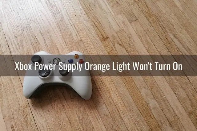 Video game controller on floor