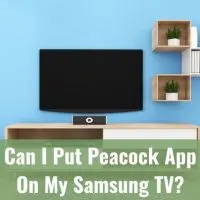 TV with a blue wall background