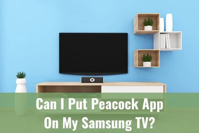 TV with a blue wall background
