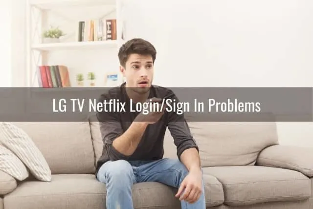 Male with remote on sofa