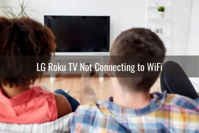 Male and female about to turn TV on