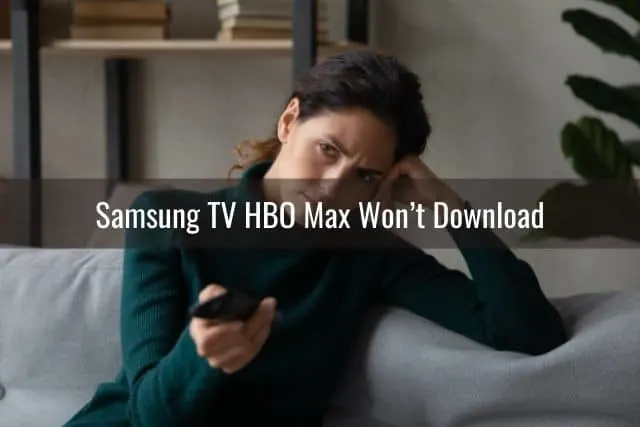 Bored female changing TV channels