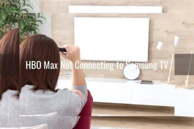 Female looking at wall mounted TV