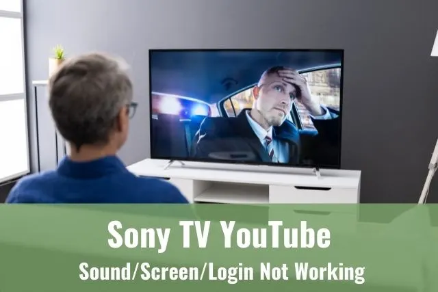 Male watching movie on TV