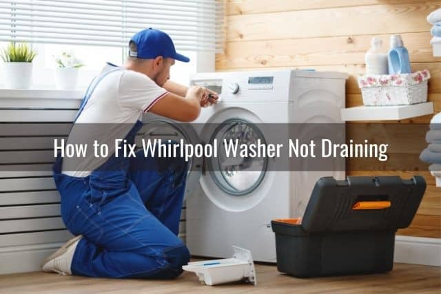 Washing machine being repaired