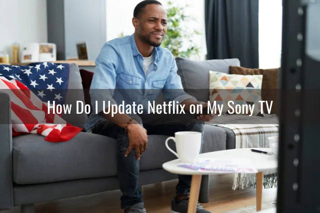 Man confused while watching TV