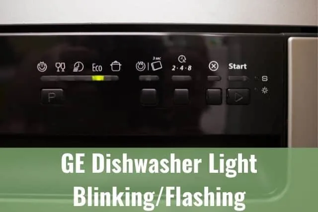 Dishwasher control lights on