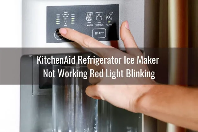 Ice dispenser pressing the on