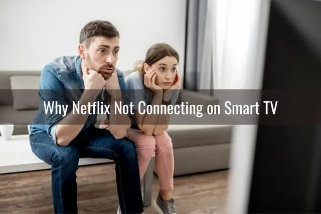 Confused couple while watching TV