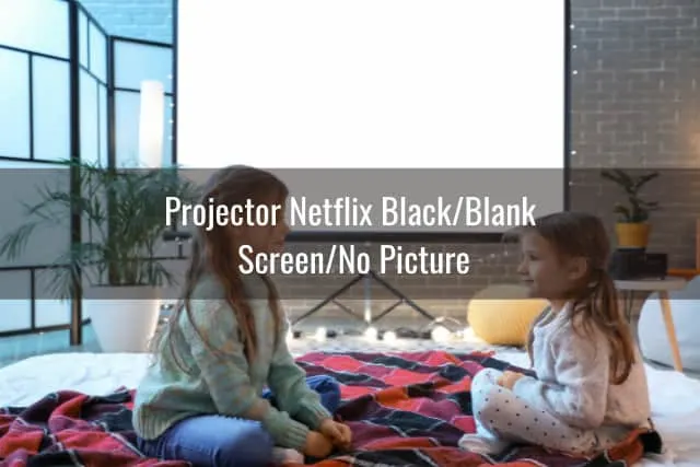 Kids watching in projector