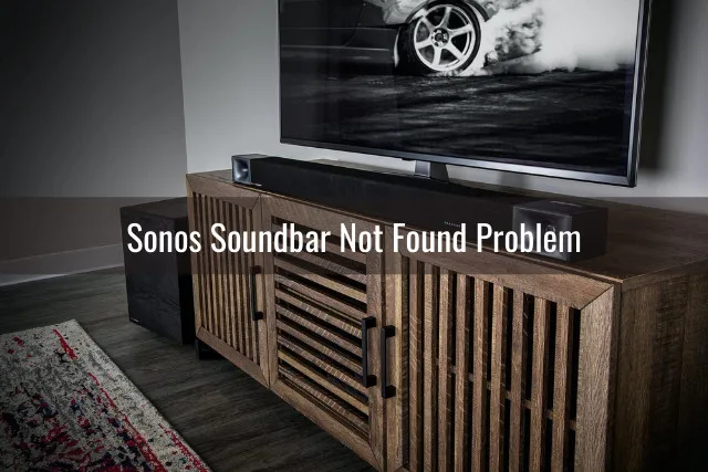 Soundbar below the flat screen TV