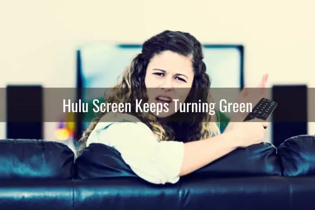 confused woman watching tv