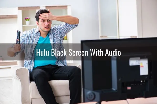 Frustrated man while watching tv