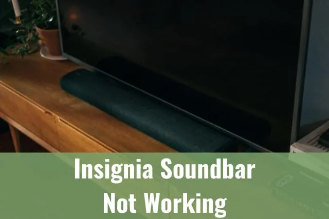 Soundbar below the flat screen TV