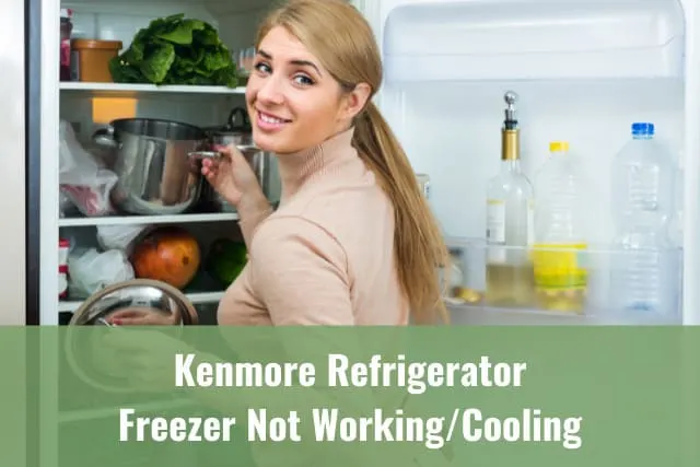 Woman checking at the fridge